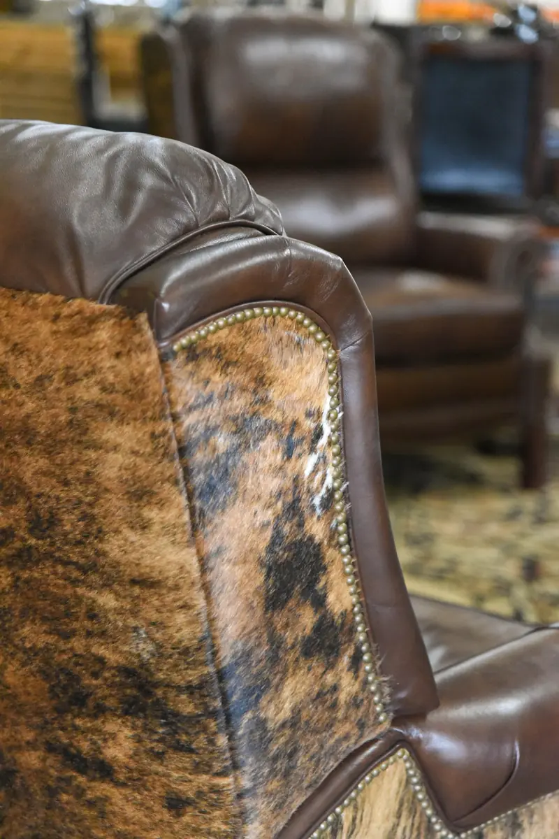 Animal skin and leather chair